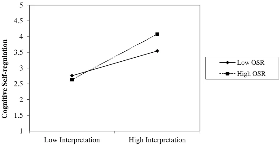 Figure 4. Moderation of the relationship between individuals’ interpretation of the job 