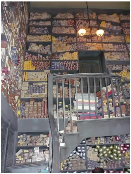 Figure 3.1. Interior of Ollivanders. (film still, 24:49) Harry Potter and the Philosopher’s Stone, directed by Chris Columbus (Burbank, CA: Warner Home Video, 2009), DVD