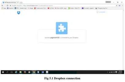 Fig 5.1 Dropbox connection 