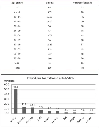 Figure 1. Disabled people by ethnic group. Percent.  