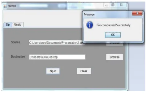 Fig 2: Before zip file browse file from system. 