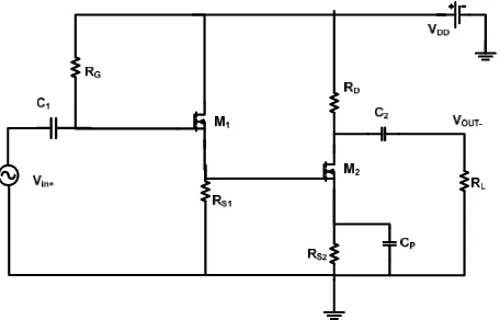 Figure 1. Schematic diagram of single-stage (IF) amplifier. 