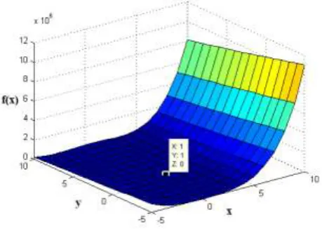 Fig.2. 3D representation of Banana function. 