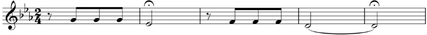 Figure 3: Opening motif from Beethoven’s Fifth Symphony 