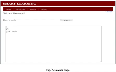 Fig. 3. Search Page 