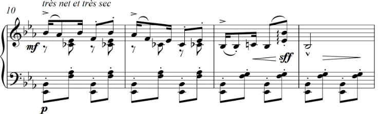 figure is hinted at beginning in bar 448 (see Example 13). 