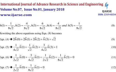 Table 1. Wavelet and scaling function coefficients 