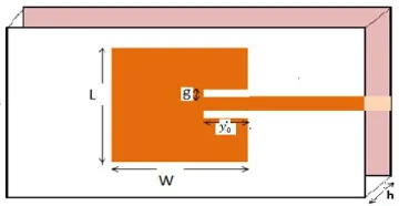 Figure 1: Geometry of the patch antenna  