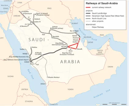 Figure 1. Railway system of Saudi-Arabia [1]. 