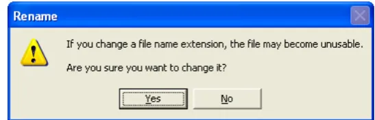 Figure 16. Misleading warning message from Microsoft. 