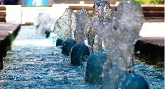 Figure 2. The rows of fountains in Fin Garden in Kashan, Isfahan, Iran [17]. 