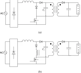 Fig. 1.4 (a) boost/single-switch flyback converter (b) DC bus voltage feedback in S2IP2 converters
