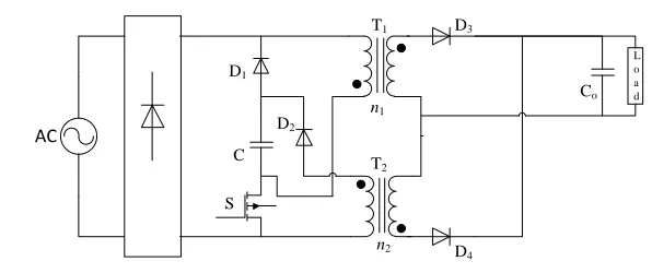 Fig. 2.1 Proposed buck-boost single-stage PFC with direct energy transfer.  