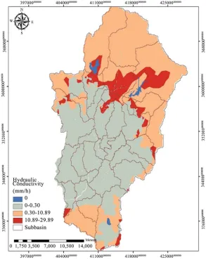 Figure 7. Hydraulic conductivity map of Klang watershed. 