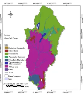 Figure 2. Land use/cover map of the Klang watershed. 