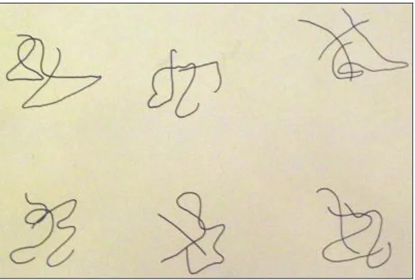 Figure 1.3. An example of the stimuli used by Petrides, and Milner (1982) in the 6 item 