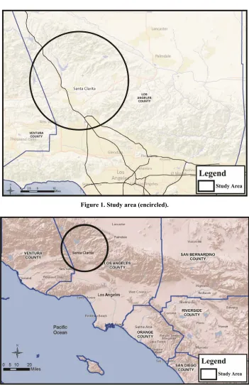 Figure 1. Study area (encircled). 