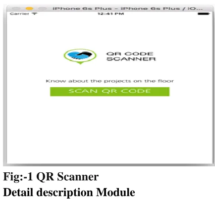 Fig:-1 QR Scanner Detail description Module 