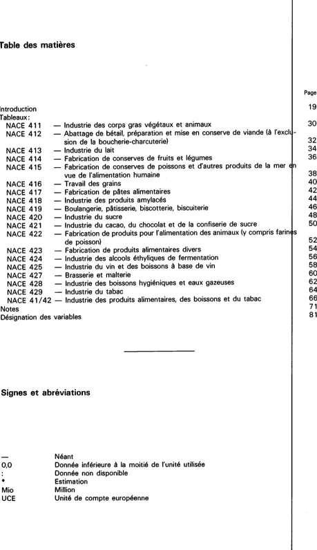 Table des matieres 