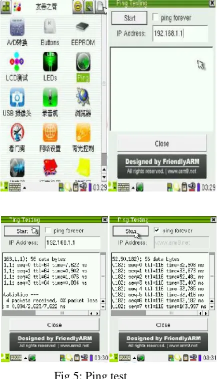Fig 5: Ping test 