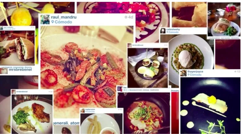 Figure 2. Instagram images of food are an apt example of the spectacle as coextensive with the commodity fetish