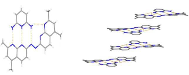 Figure 7: The intended 2:1 donor: acceptor complex (left) and the resulting 1:1 complex 