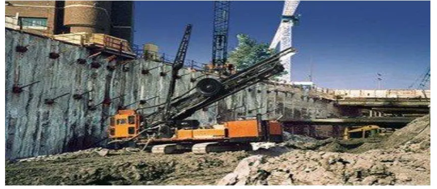 Fig. 2 – Bracing excavation method 