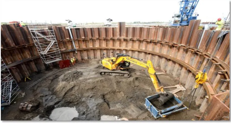 Fig. 6 – Excavation Using Island 