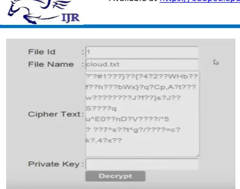 Fig 2: File Upload with Encryption. 