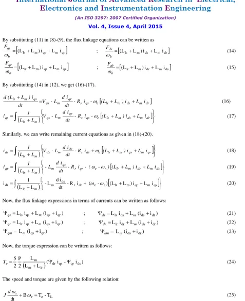 Fig. 1 shows the complete block diagram of indirect vector control method. 