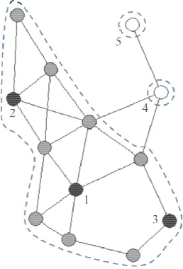 Figure 1. A snapshot of pieces in WCDS algorithms. 