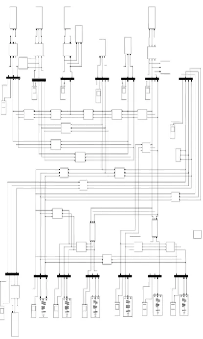 Fig 6: The simulation circuit for the 14 bus system 