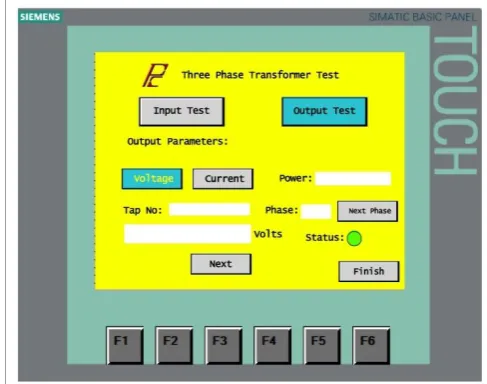 Fig 4 shows the HMI screen configuration which inputs the required parameters to the Ladder Diagram