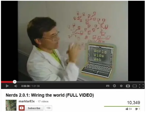 Figure 1. Video screenshot of internet history documentary.
