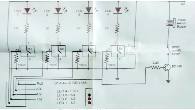 Fig. 3 Water Level Indicator Circuit  