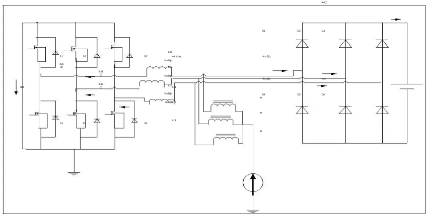 Fig. 2.Simplified non-isolated version of the active-clamped three-phase current-fed push-pull DC-DC Converter 