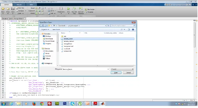 Fig. 6 MATLAB Demonstration of Training Phase of the system    