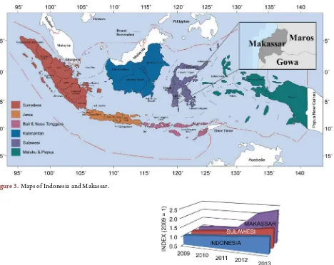Figure 3. Maps of Indonesia and Makassar. 