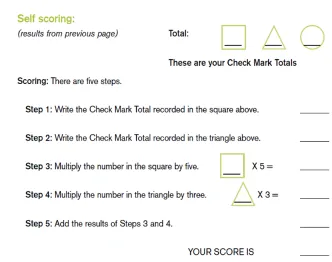 Figure 11: Evaluation knowledge assemblage, example of calculating a score (snapshot text D, p.4) 