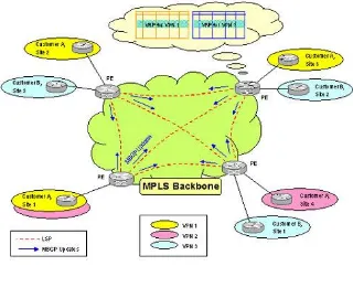 Fig. 1 MPLS VPN Architecture 