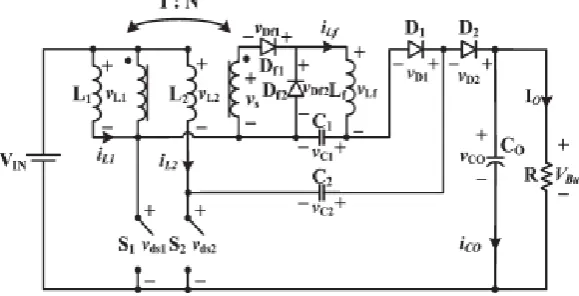 Figure 1: Proposed Interleaved high step-up boost converter.  