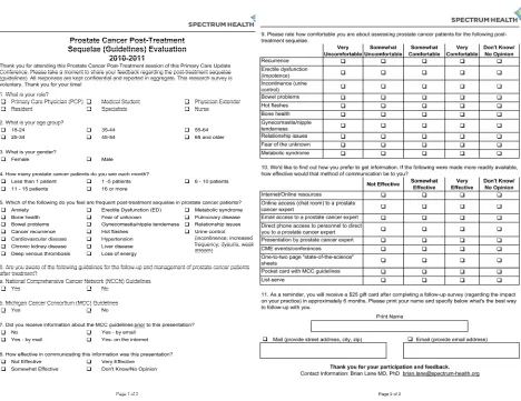 Figure 1. The initial (post-presentation) survey that was distributed immediately after the CME presentation