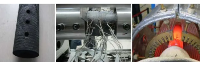 Figure 4. Opening hole joint and high and normal temperature bearing test of typical cir-cular shaft