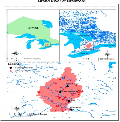 Figure 12 Geographic settings of the Grand River at Brantford  