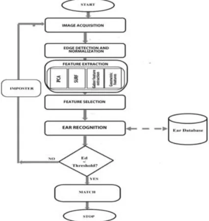 Figure 1: Flowchart of the proposed Ear Recognition System. 
