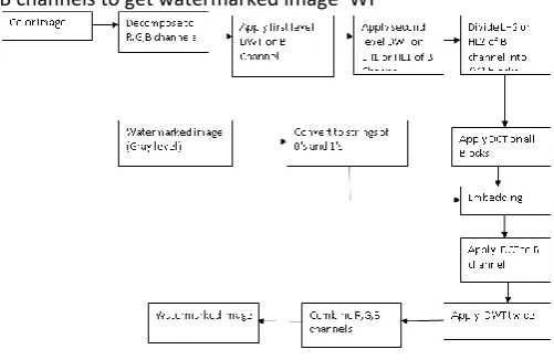 Fig. 10 Watermark Embedding in proposed system   