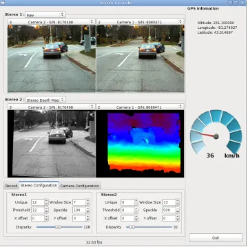 Figure 2.8: The RoadLAB Sequence Recorder in operation inside the instru-mented vehicle