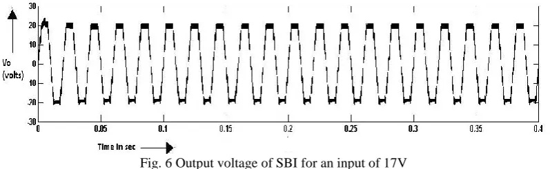 Fig. 6 Output voltage of SBI for an input of 17V 