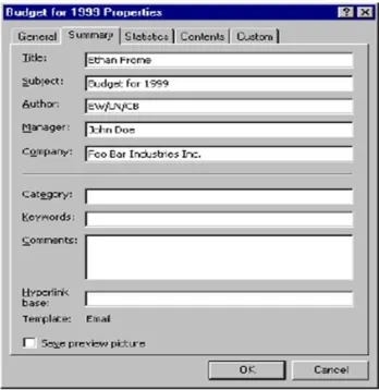Fig - 4 The Ethan macro virus modifies the properties of infected documents. [3] 