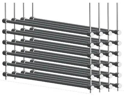 Figure 3.2 Simplified lamp support system 